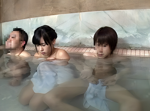 【中出しレイプ】”待って…行かないで…”彼氏と浸かってたら別の男が入ってきて…先に出てしまったカレシを見計らって…