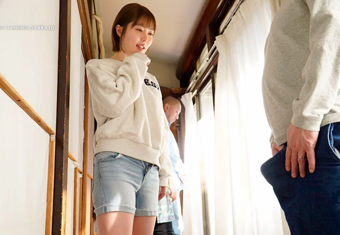 【巨乳妻】「旦那のより...おっきいです…」義理の父親のデカチンに興味津々のロリ顔エロ美乳な美人主婦